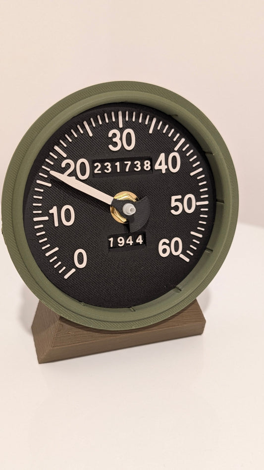 WWII Willys MB/Ford GPW Speedometer Desk Clock Art Piece – Personalized Serial & Year
