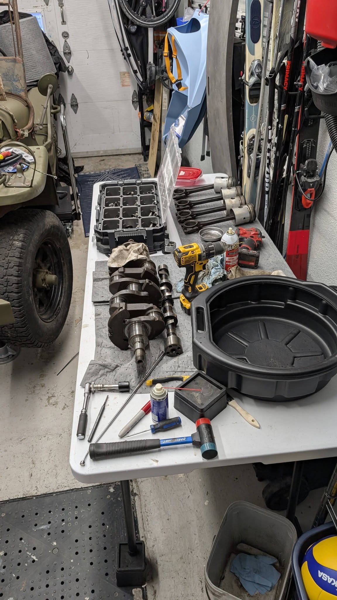 G503 WW2 L-134 Jeep Flathead Engine Disassembly & Valve Organization Tray (GPW / Willys MB + CJ2A, CJ3A)