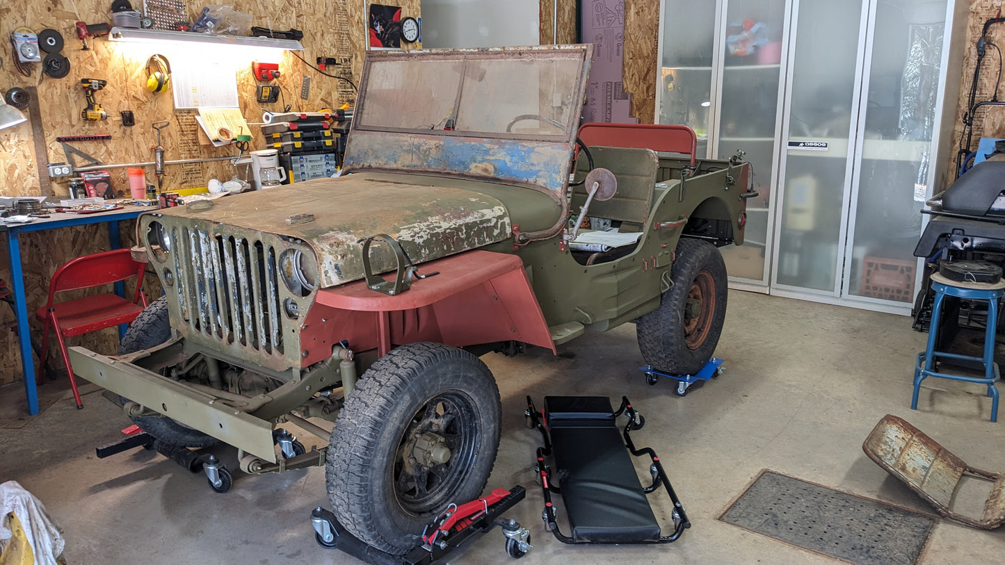 G503 WW2 L-134 Jeep Flathead Engine Disassembly & Valve Organization Tray (GPW / Willys MB + CJ2A, CJ3A)