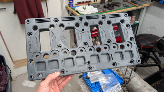 G503 WW2 L-134 Jeep Flathead Engine Disassembly & Valve Organization Tray (GPW / Willys MB + CJ2A, CJ3A)
