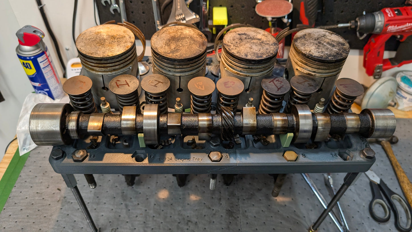 G503 WW2 L-134 Jeep Flathead Engine Disassembly & Valve Organization Tray (GPW / Willys MB + CJ2A, CJ3A)
