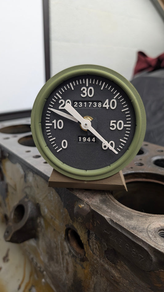 WWII Willys MB/Ford GPW Speedometer Desk Clock Art Piece – Personalized Serial & Year